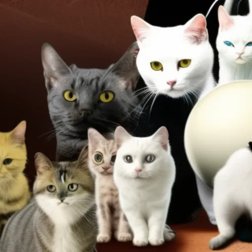 

An image of a white cat with a black tail and ears, perched atop a globe, looking out into the distance. The cat is surrounded by a variety of other cats of different breeds, representing the diversity of cats from around the world.