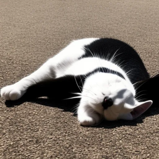 

The image shows a black and white cat lying on its back in a sunbeam, with its paws in the air. It looks content and relaxed. This image illustrates the article "Pawsitively Healthy: Top Tips for Pet Wellness